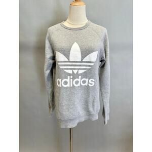Adidas Originals Trefoil Crew Sweatshirt in Gray Size Small